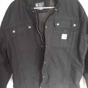 Black men's Carhartt heavyweight work jacket
